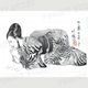 【限定1枚】叶精作先生　原画328『紅と藍』第七話・トビラ絵【生原画】
