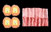 オリーブ牛の特選焼肉400g（カルビ）とハンバーグの金の極み4個セット