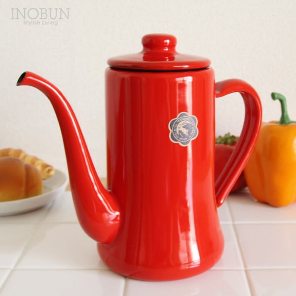 イギリス製ウェンズベリー　Epuch＆Co　ヴィンテージホーローポット　32cm 野田琺瑯 ホーロー 月兎印 ゲットニュースリムポット 1.2L レッド 結婚