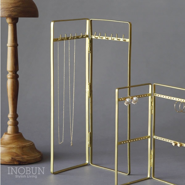 Brass ブラス ネックレス スタンド ジュエリースタンド 真鍮 アクセサリー什器 インテリア 収納グッズ アクセサリーケース イノブンオンラインショップ