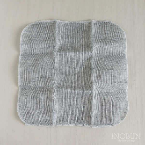 白雪はんかち 備長炭入り 30 x 30cm 杢グレー