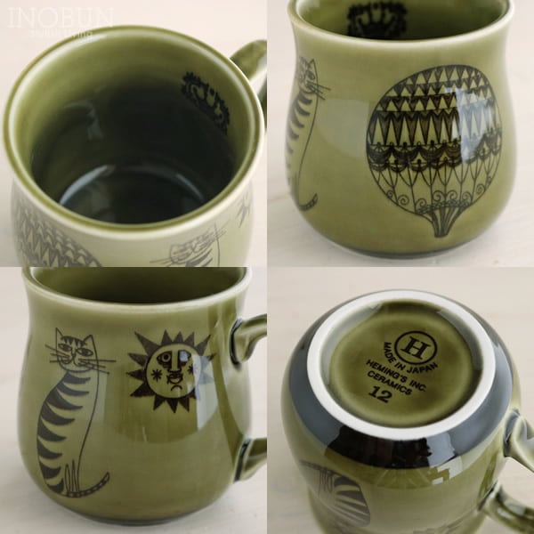 オールドカッパー マグカップ 日本製 陶磁器 クラフトBOX入り 猫 CAT