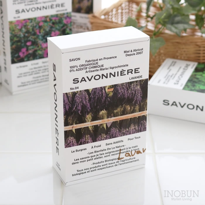 フランス製ソープ サヴォニエール 石けん ハチミツとアプリコット 100g ラベンダーの香り SAVONNIERE 