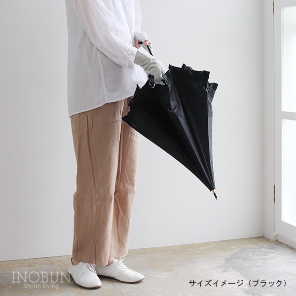日傘 完全遮光 長傘 50cm 遮光クラシックフリル ネイビー 紺
