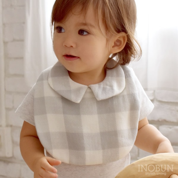 フランチェック オーガニックコットン スタイ kontex コンテックス フリーサイズ グレー 日本製 ご出産祝い およばれ ベビーギフト