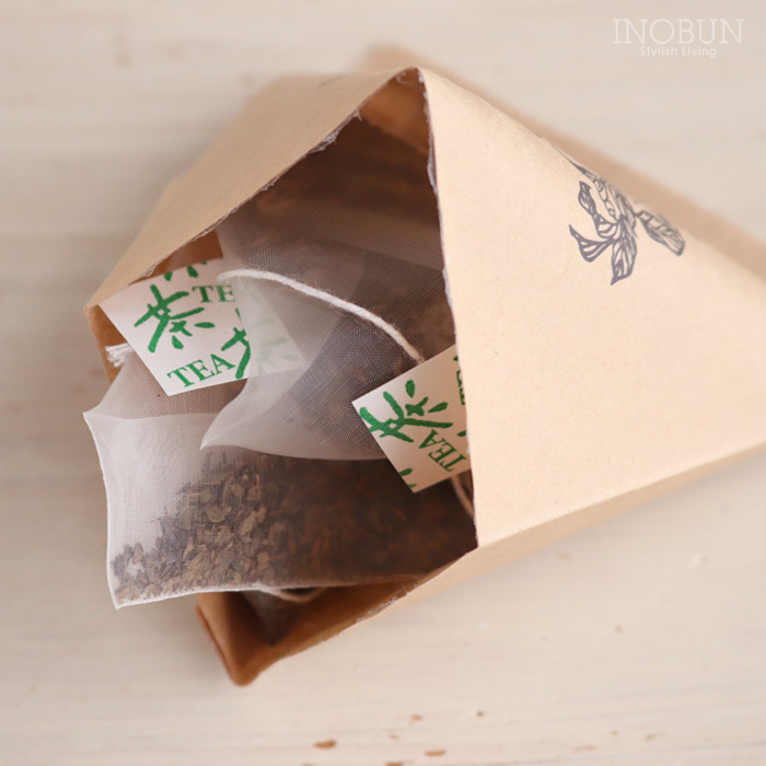 京都 西出製茶場×INOBUN オリジナル 宇治ほうじ茶テトラティーバッグ