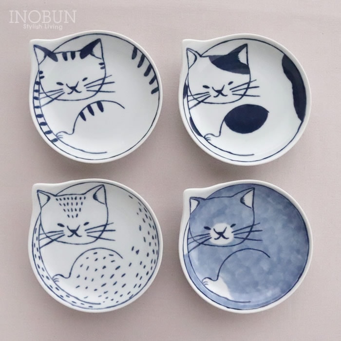 波佐見焼 hasami coneco皿 こねこざら 4枚セット 日本製 ねこ皿 ギフト