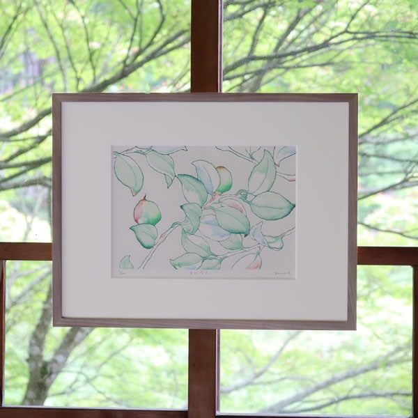京の木版画 京都・竹笹堂 「実がなる」 原田裕子 壁掛けフレーム ギフト 贈り物 