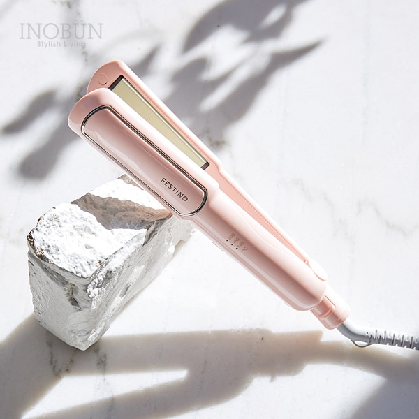 フェスティノ ストレートヘアアイロン 24mm ピンク アレンジ