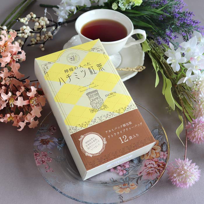檸檬の入った ハチミツ紅茶 イノブンオリジナル 2g x 12個  ティーバッグ 個包装 おしゃれ 天然甘味料 ギフト 手土産