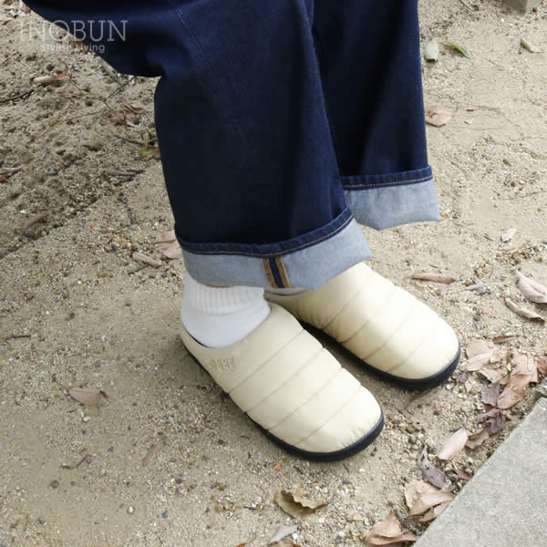 SUBU サンダル ベージュ 2サイズ 26.0~27.5cm メンズ ユニセックス スブ 冬用 スリッパ 起毛 中綿