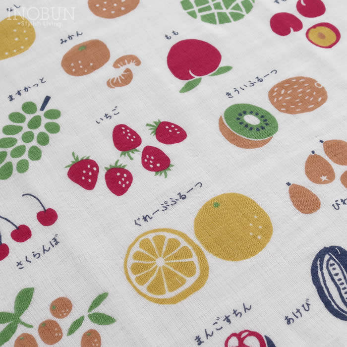 ずかんタオル ミニバスタオル 47 x 100cm くだもの 日本製 プール