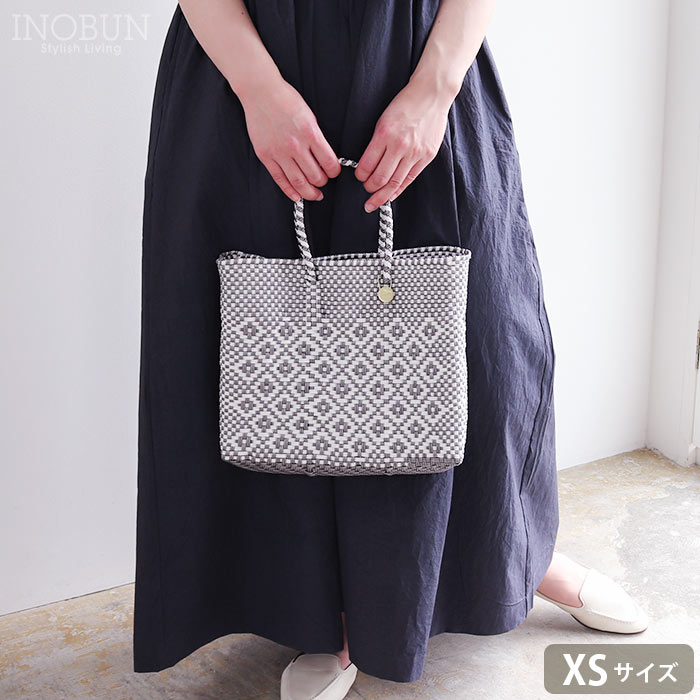 メルカド バッグ レトラ XSサイズ 花柄 シルバー・ホワイト ROMBO