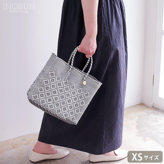 メルカド バッグ レトラ XSサイズ 花柄 シルバー・ホワイト ROMBO