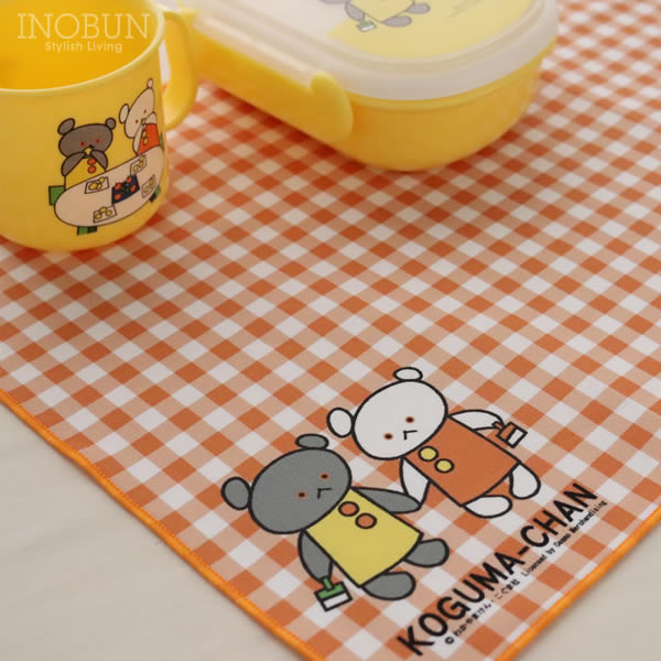 【3/14頃入荷予定】こぐまちゃん ギンガムプリント ランチョンマット こぐまちゃん 日本製 子供用