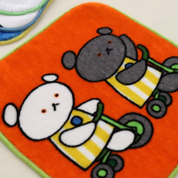 こぐまちゃん キッズ パイルミニハンカチ さんりんしゃ 子供ハンカチ プチギフト