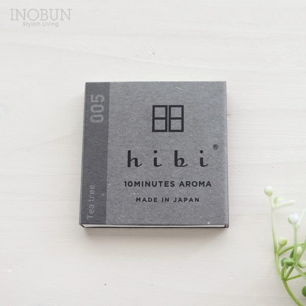 hibi お香立て hibi ヒビ 10MINUTES AROMA ティートゥリー レギュラーボックス 8本