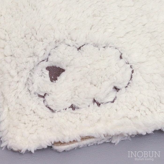 ブランケット fluffy sheep13 アイボリー 100 × 70cm ひつじ ひざ掛け