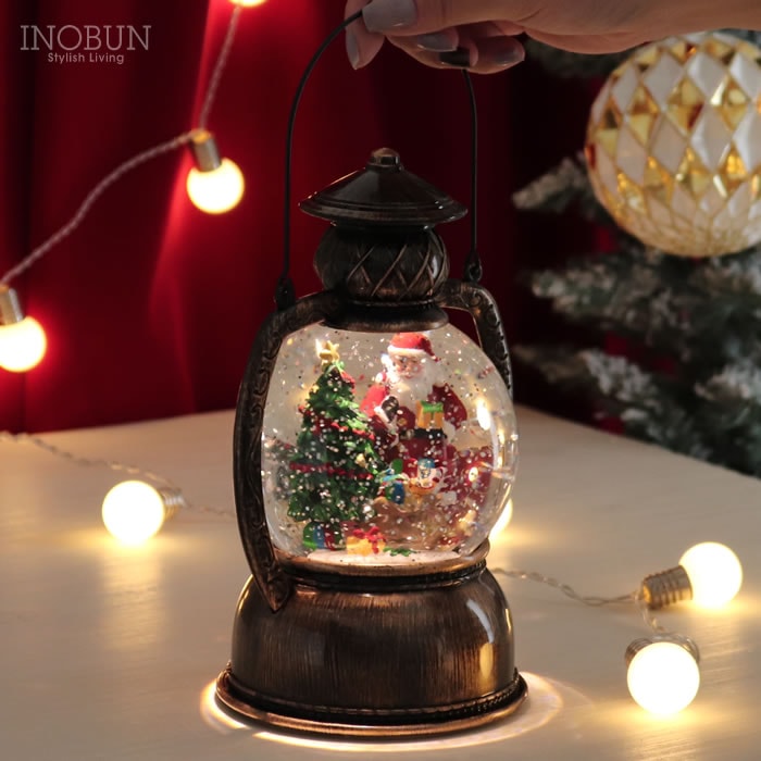 ランタン型 LEDライト クリスマスツリー サンタ ゴールド 【再入荷予定無し】