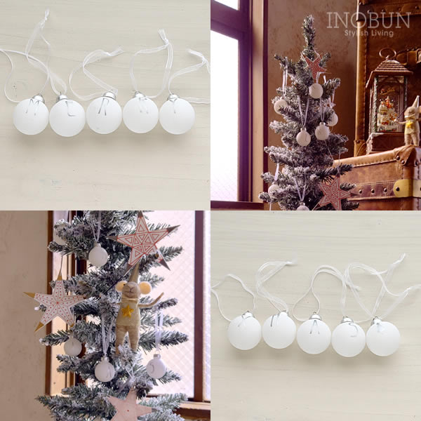 クリスマス インテリアset スリムツリー ガラス製 ミニオーナメント