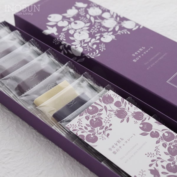 幸せを祈る紫のチョコレート カレドリラ CARRE・DE・LILA 9枚入 メール