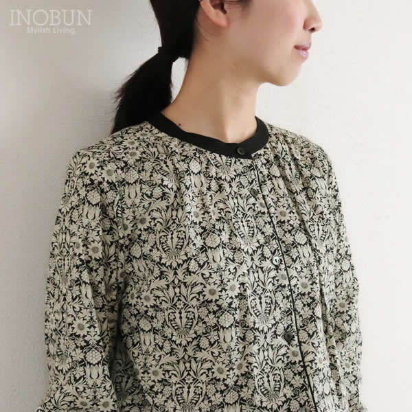 イノブン別注 J.Sloane リバティ クレリック衿ブラウス Mortimer/ZE