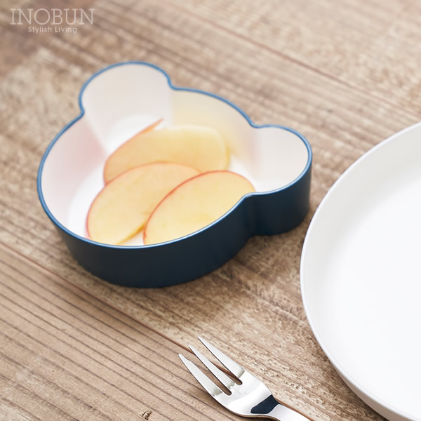 子供用食器 tak キッズディッシュ クマ型ボウル S ネイビー 日本製