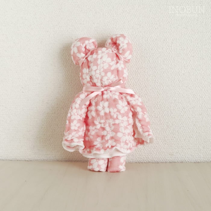  【在庫限り終了】白雪 友禅染てぬぐい 白雪ベアーギフト 桜 ピンク