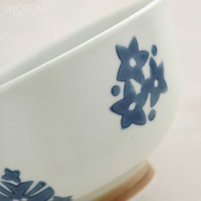 花あつめ Hana Atsume 茶碗 ブルー 波佐見焼 日本製 新生活