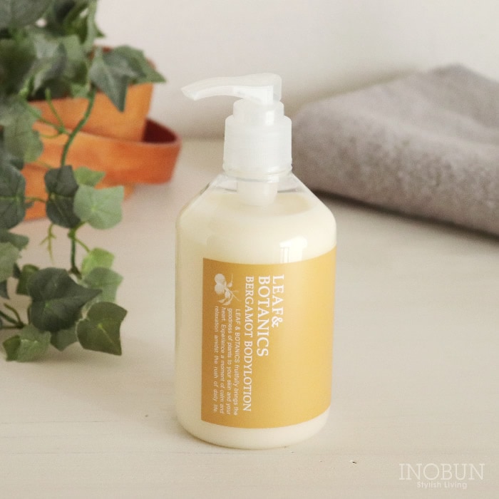 秋冬限定 リーフ＆ボタニクス ボディローション ボディ用乳液 300mL ベルガモット LEAF＆BOTANICS 松山油脂 日本製