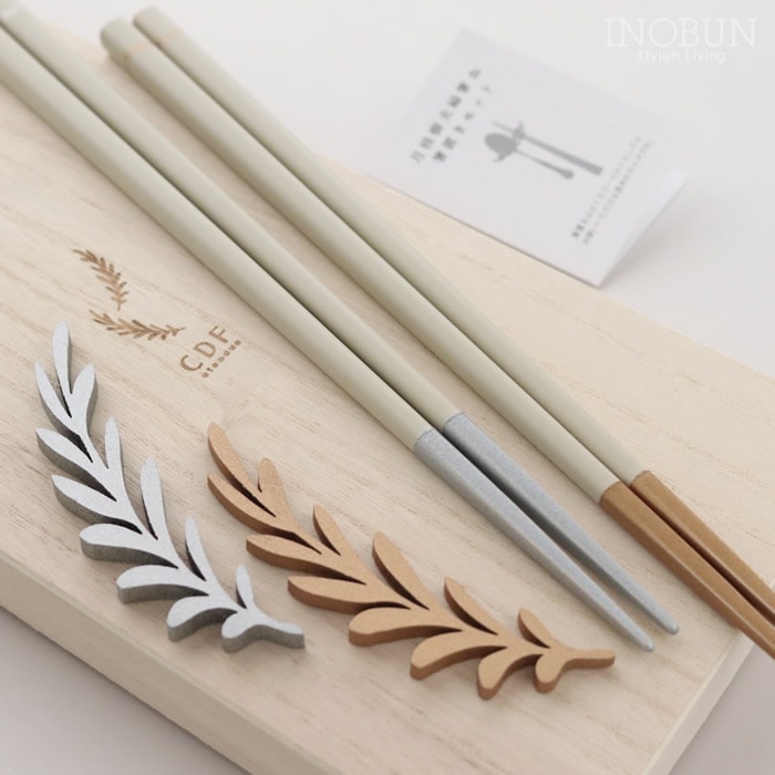 月桂樹 Gekkeijyu 夫婦箸＆箸置き ギフトセット 日本製 カトラリーレスト ご結婚祝い 新生活 御祝い ペアギフト おしゃれ