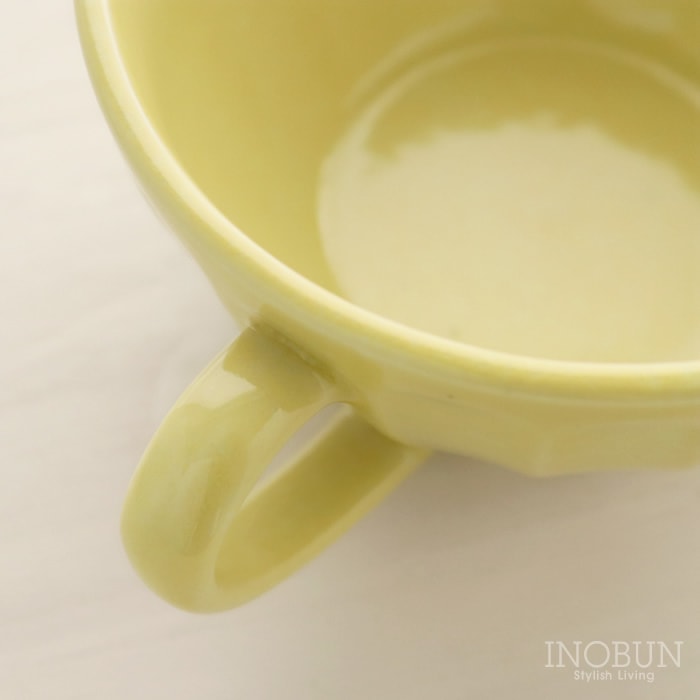 クリスタル Crystal スープマグカップ 美濃焼 380ml イエロー 日本製