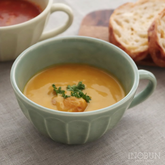 クリスタル Crystal スープマグカップ 美濃焼 380ml ライトブルー 日本製 食洗機 レンジOK 新生活