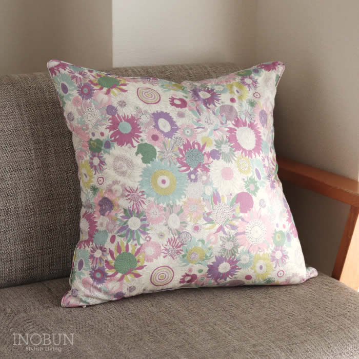 リバティ クッションカバー スモールスザンナ ラベンダー 45 x 45cm