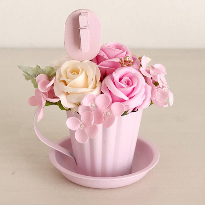 ピンキーマグソープフラワー ライトピンク ローズ・ラナンキュラス