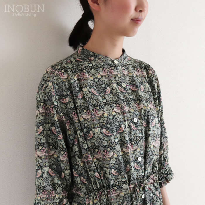 sosotto リバティウエストドロストワンピース ストロベリーシーフ 