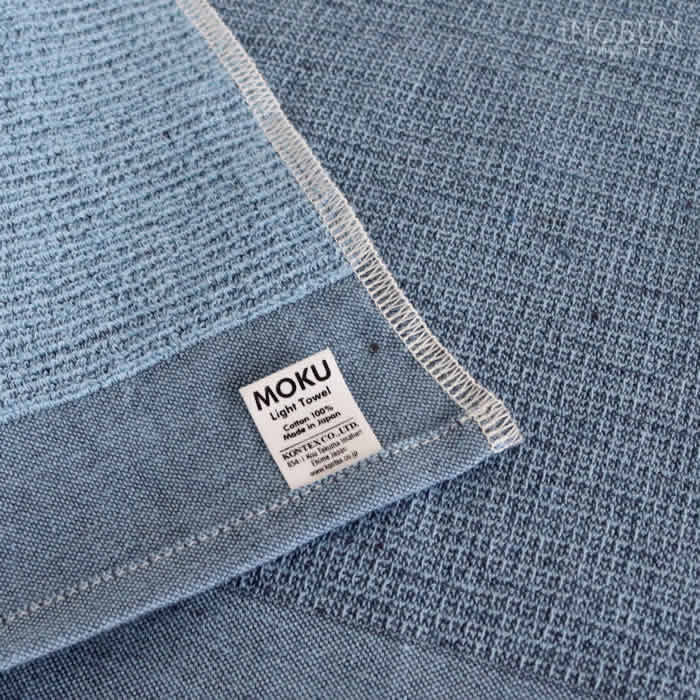 MOKU ライトタオル M ブルー 33 x 100cm フェイスタオル kontex コン