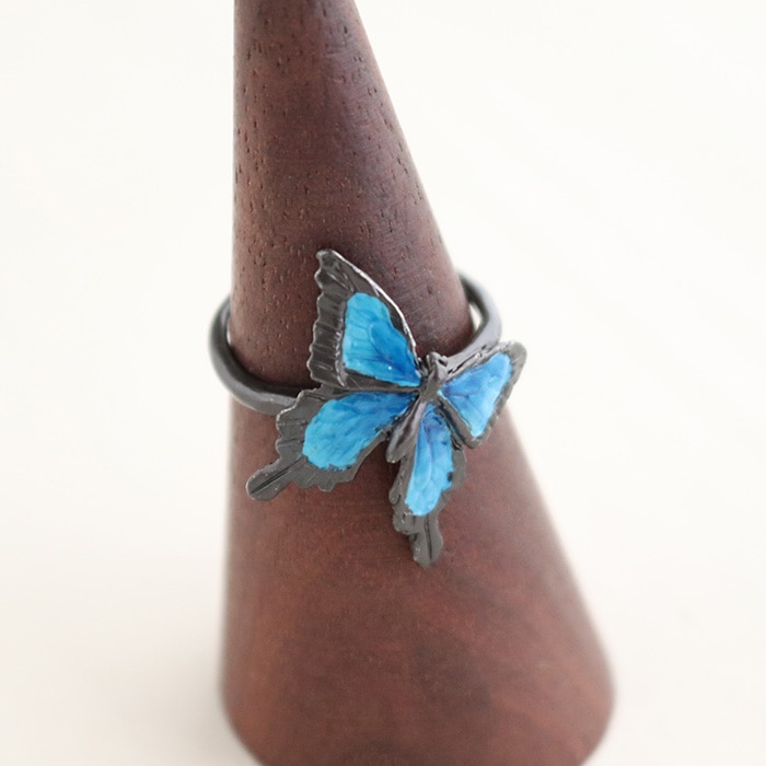 パルナートポック オオルリアゲハ リング 蝶 指輪 アクセサリー
