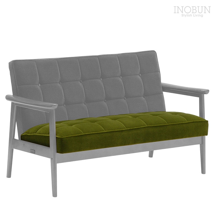 カリモク60 Kチェア 2シーター シートパーツ モケットグリーン