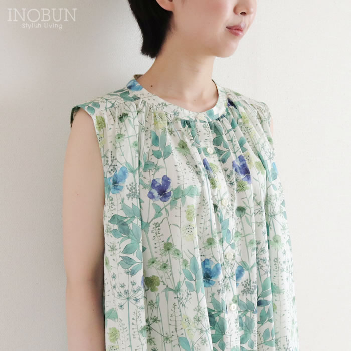 アナトリエ リバティイルマ ブラウス （Coupole リバティ ギャザー  