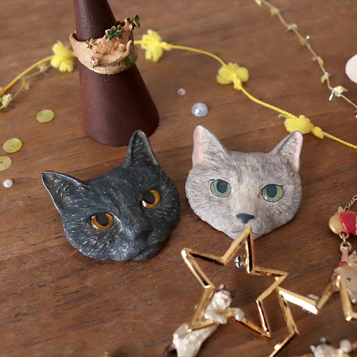 パルナートポック クララ 黒猫 ブローチ フィーアエフ 猫 アクセサリー Palnart Poc 日本製