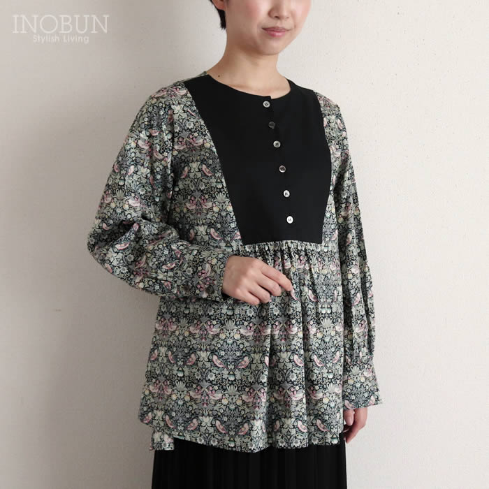 ⚫︎ノア⚫︎リバティ イルマ 袖フリルブラウス／ハンドメイド ⚫︎ノア様専用⚫︎リバティ イルマ 袖フリルブラウス／ハンドメイド