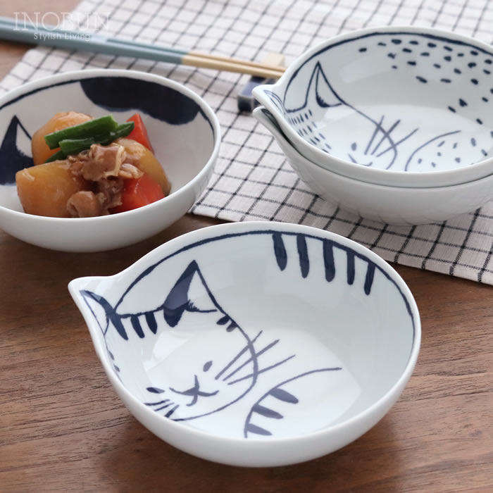 保護猫ファミリーさまご購入 4号ふっくら丸鉢 ほおづえねこさんとスズラン にゃん家の団欒 ふくふくまんまる おぱんつねこさん [4.スイカおぱんつ