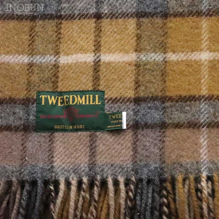 TWEEDMILL ブランケット ラグ 70 x 183 Natural Buchanan ひざ掛け