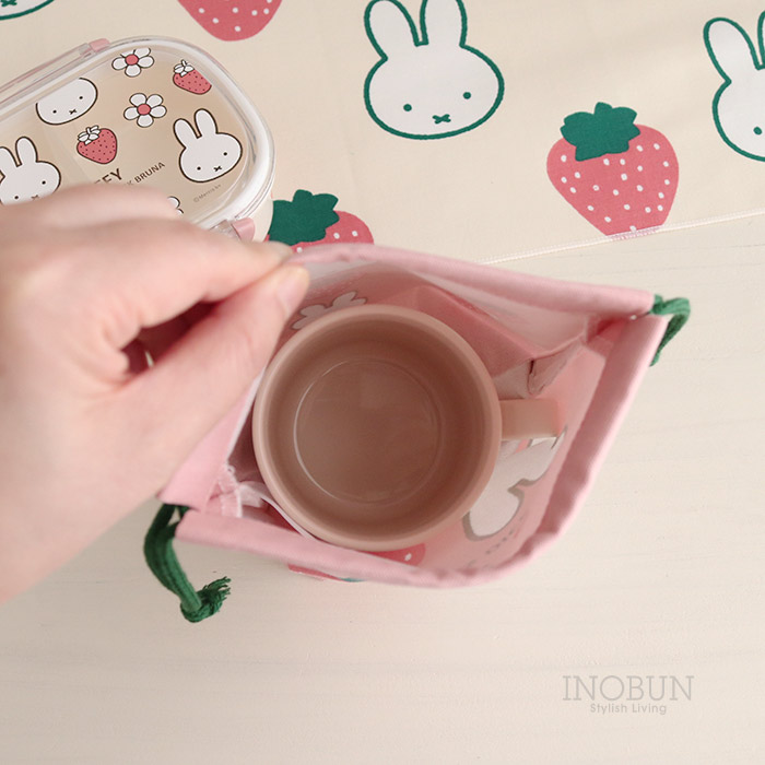 06　お給食袋  コップ袋  巾着袋　　ミニイチゴ 06 お給食袋 コップ袋 巾着袋 ミニイチゴ