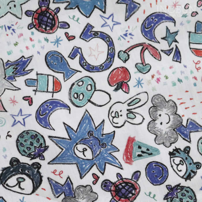 リバティ LIBERTY 巾着 Odette オデット ブルー コップ袋 日本製