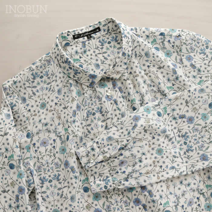 再入荷予定なし】J.Sloane リバティ 衿ぐりタックレギュラー