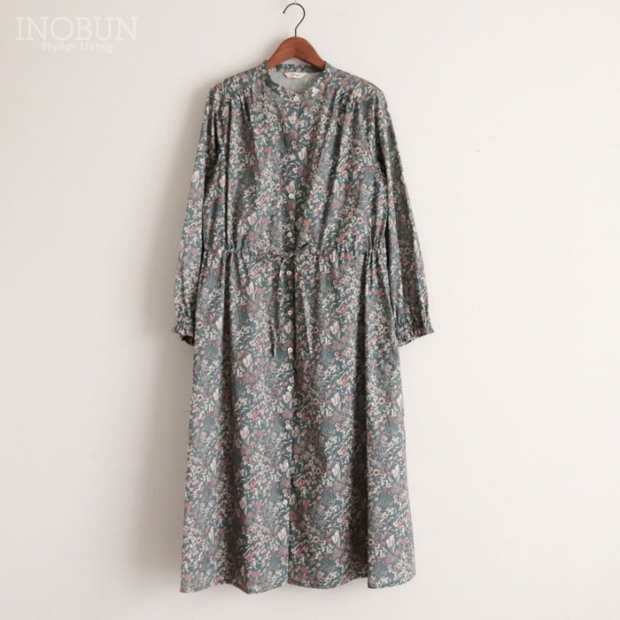 Crespi リバティ ワンピース 再入荷予定なし】Crespi リバティ ドロストリボンワンピース