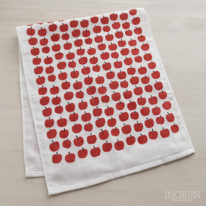 千代紙タオル フェイスタオル 林檎 chiyogami towel 手土産 ご