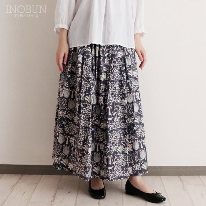 限定価格　KUBO SAN MADE タックギャザースカート　リバティ KUBO SAN MADE タックギャザースカート リバティ